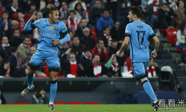 真毕巴杀手!面对巴斯克雄狮内马尔6场6球