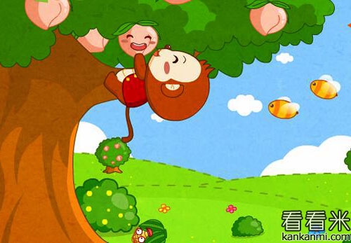 偷吃桃子的猴子