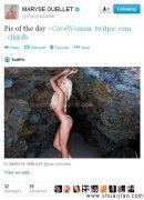 WWE性感女郎“玛丽丝（Maryse）”推特晒照