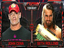 WWE正义王者pk合约公文包先生！约翰塞纳vs赛斯罗林斯&凯恩-RAW摔角2014年10月