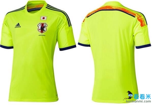 日本公布巴西世界杯客场球衣 荧光绿仿巴萨更像训练衫